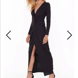 Nasty gal long sleeve black dress